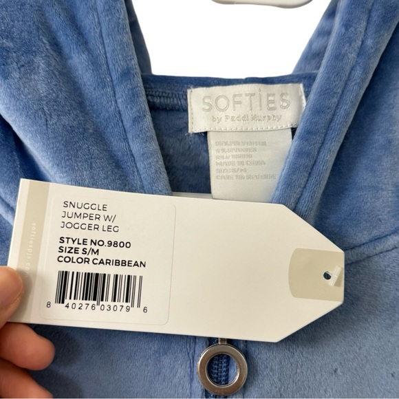 NWT Softies Women's One-Piece Jumper With Jogger Leg Blue Woman’s Small/ Medium - Picture 4 of 4